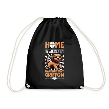 Home - Griffon Fauve de Bretagne - Drawstring Bag - black - Front