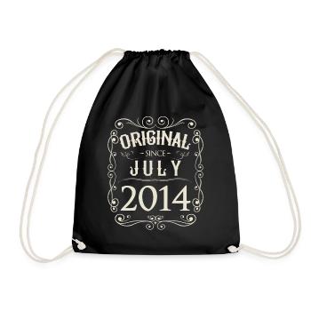 Vintage - Original since Juli 2014 Geburtstag - Turnbeutel - Schwarz - Vorne