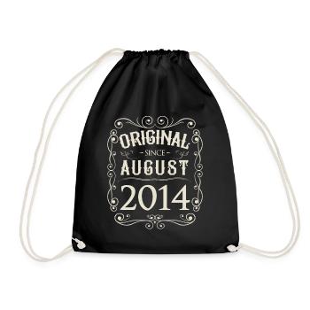 Vintage - Original since August 2014 Geburtstag - Turnbeutel - Schwarz - Vorne