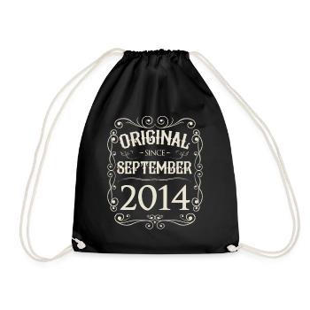 Vintage - Original since September 2014 Geburtstag - Turnbeutel - Schwarz - Vorne