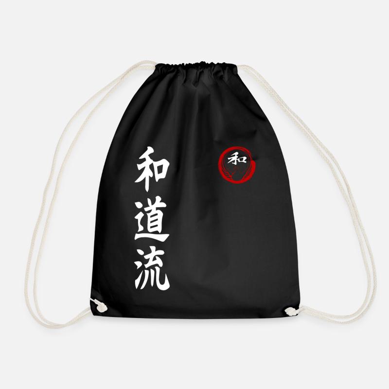 Wado Ryu Karate Kampfkunst Dojo Kimono Gym - Turnbeutel - Schwarz