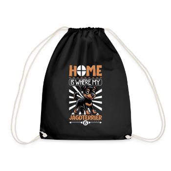 Home - German Hunting Terrier - Drawstring Bag - black - Front