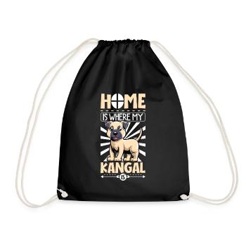 Home - Kangal Shepherd Dog - Drawstring Bag - black - Front