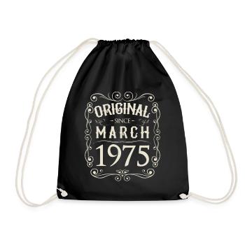 Vintage - Original depuis l'anniversaire de mars 1975 - Sac de sport léger - noir - Devant