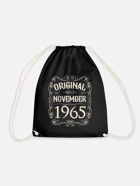 Vintage - Original since November 1965 Geburtstag - Turnbeutel - Schwarz