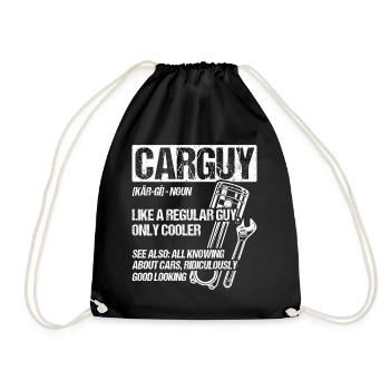 Car Guy Like A Regular Guy Mechanic Tools Gift - Drawstring Bag - black - Front