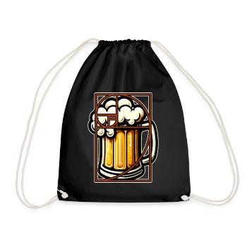 Beer Perfection Golden Ratio Fibonacci Funny - Drawstring Bag - black - Front