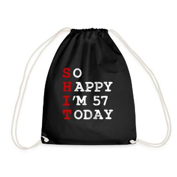 Anniversaire 57 Anniversaire Année Naissance Drôle - Sac de sport léger - noir - Devant