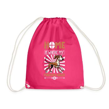 Home - Magyar Agár - Drawstring Bag - fuchsia - Front