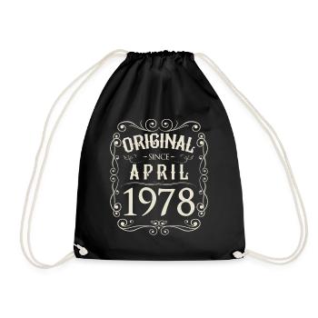 Vintage - Original depuis l'anniversaire d'avril 1978 - Sac de sport léger - noir - Devant