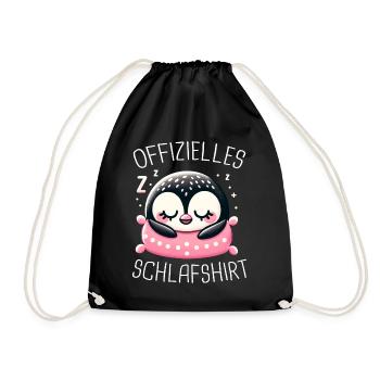 Pinguin Zwergpinguine Kaiserpinguin - Turnbeutel - Schwarz - Vorne