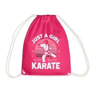 Karate Karatekämpfer Kampfkunst - Turnbeutel - Fuchsia - Vorne