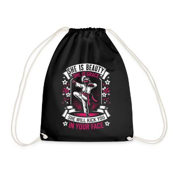 Karaté Karaté Combattant Arts martiaux - Sac de sport léger - noir - Devant