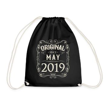Millésime - Original depuis mai 2019 Anniversaire - Sac de sport léger - noir - Devant