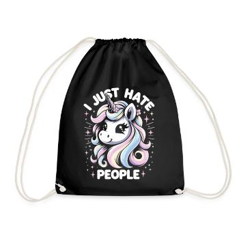 Licorne Licornes Conte de fées Magique - Sac de sport léger - noir - Devant