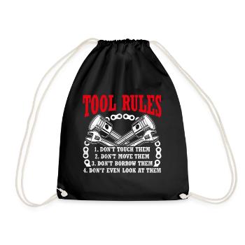 Règles de l’outil : Ne pas toucher, Déplacer, Emprunter - Sac de sport léger - noir - Devant