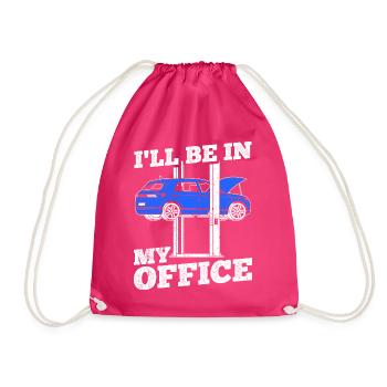 Tuning Car Repairs Cars Mechanic Tools - Drawstring Bag - fuchsia - Front