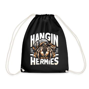 Crab Hermit Crab Crab - Drawstring Bag - black - Front