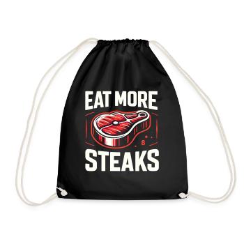 Steak Meat Grilling - Drawstring Bag - black - Front