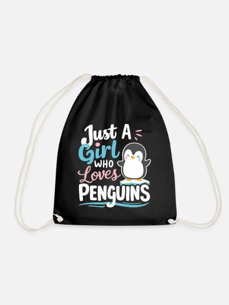 Pinguin Pinguine Tier - Turnbeutel - Schwarz