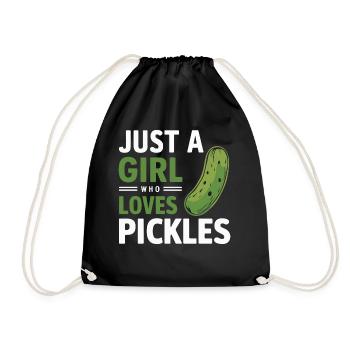 Cucumber, Pickle, Pickle, Food Dill - Drawstring Bag - black - Front