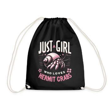 Crab Hermit Crab Crab - Drawstring Bag - black - Front