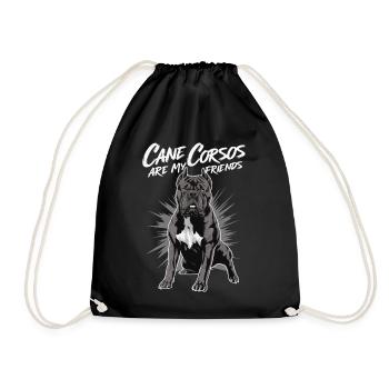 Cane Corso Hund - Turnbeutel - Schwarz - Vorne