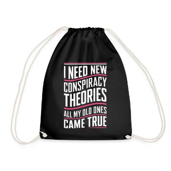 Conspiracy theorist conspiracy theory - Drawstring Bag - black - Front