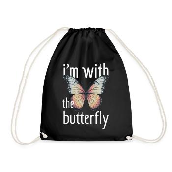 Schmetterling Monarchfalter Bunt Schmetterlinge - Turnbeutel - Schwarz - Vorne