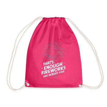 Pyrotechnician Fireworks Pyrotechnics - Drawstring Bag - fuchsia - Front