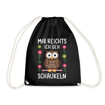 Night Owl, Owl, Owl, Bird - Drawstring Bag - black - Front