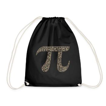 Pi Digits Math Nerd Circle Number Pi Symbol - Drawstring Bag - black - Front