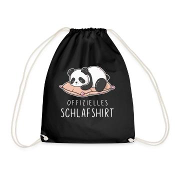 Panda Panda Bear Pandas - Drawstring Bag - black - Front