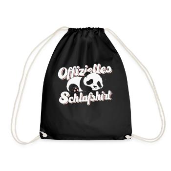 Panda Panda Bear Pandas - Drawstring Bag - black - Front