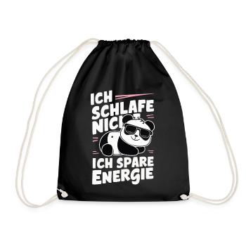 Panda Panda Bear Pandas - Drawstring Bag - black - Front