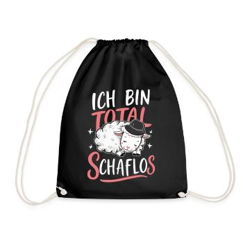 sheep, flock of sheep, farm, farmer, shepherd - Drawstring Bag - black - Front