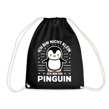 Penguin, Little Penguins, Emperor Penguin - Drawstring Bag - black - Front
