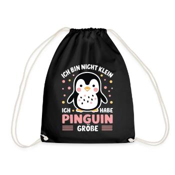 Pinguin Zwergpinguine Kaiserpinguin - Turnbeutel - Schwarz - Vorne