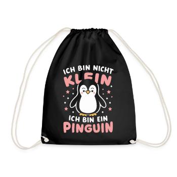 Pinguin Zwergpinguine Kaiserpinguin - Turnbeutel - Schwarz - Vorne
