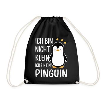 Pinguin Zwergpinguine Kaiserpinguin - Turnbeutel - Schwarz - Vorne