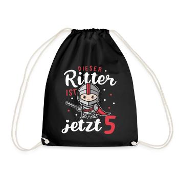 Birthday Gift 5 Years Birthday Boy - Drawstring Bag - black - Front