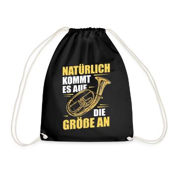 Tenorhorn Tenorhornist Horn Instrument - Turnbeutel - Schwarz - Vorne