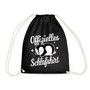 Pinguin Zwergpinguine Kaiserpinguin - Turnbeutel - Schwarz - Vorne