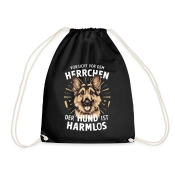 German Shepherd Dog Malinois Dogs - Drawstring Bag - black - Front