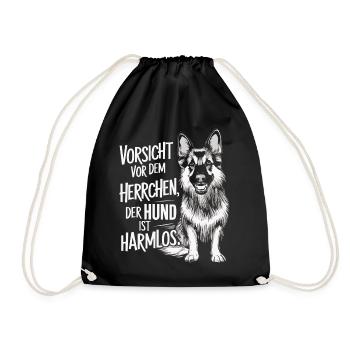 German Shepherd Dog Malinois Dogs - Drawstring Bag - black - Front