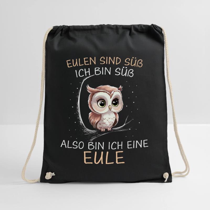 Nachteule Eule Eulen Vogel Turnbeutel