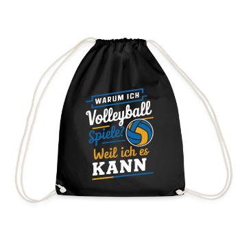 Volley-ball Volley-ball de plage Joueurs de volley-ball sportifs - Sac de sport léger - noir - Devant