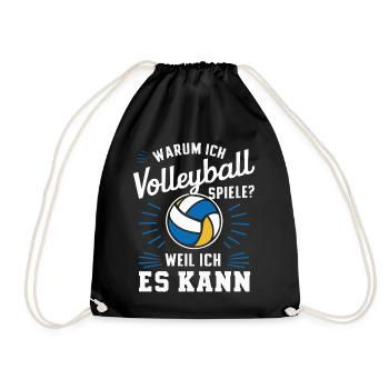 Volley-ball Volley-ball de plage Joueurs de volley-ball sportifs - Sac de sport léger - noir - Devant