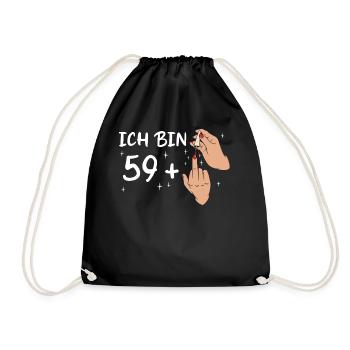 Birthday gift 60 years birthday boy - Drawstring Bag - black - Front