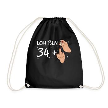 Birthday gift 35 years birthday boy - Drawstring Bag - black - Front
